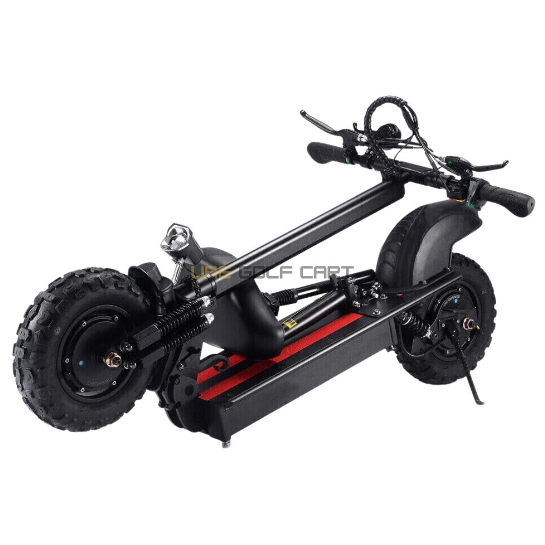 Off Road Dual Motor Electric Scooter 6000W 48V 15Ah 70km/h Max Speed 11" Tires Full Suspension - Foldable Electric Scooters - Photo 9 | UAE Golf Cart