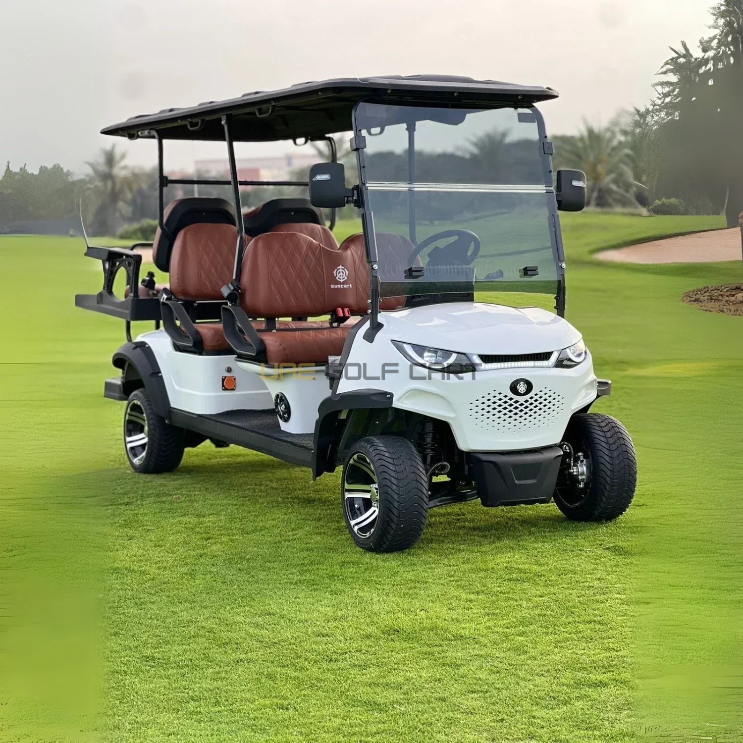 Premium 6 Passenger Electric Community Golf Cart with Touchscreen - Normal Golf Carts - 4+2 Seater | UAE Golf Cart