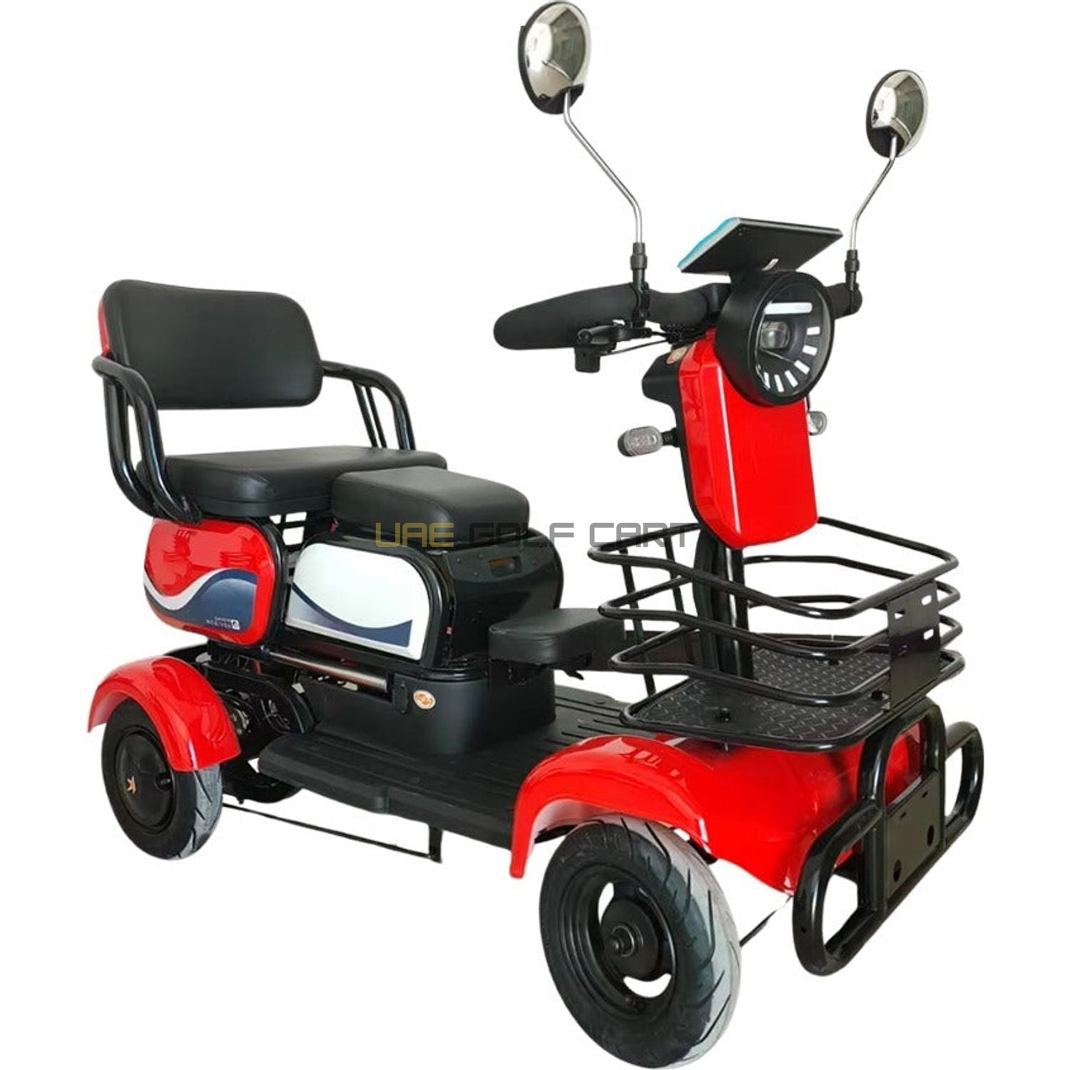 Buy Quad Family Electric Scooter with 4 Wheels, Sliding Seats, 48V 20Ah Battery, 35 km/h Top Speed, 200 kg Load Capacity - Electric Motorbikes & Mopeds at UAE Golf Cart
