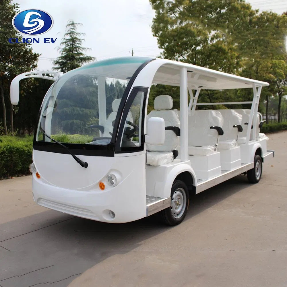 UAE Golf Cart - 14 Passenger Electric Shuttle Bus with 100 km Range and 7.5kW Motor