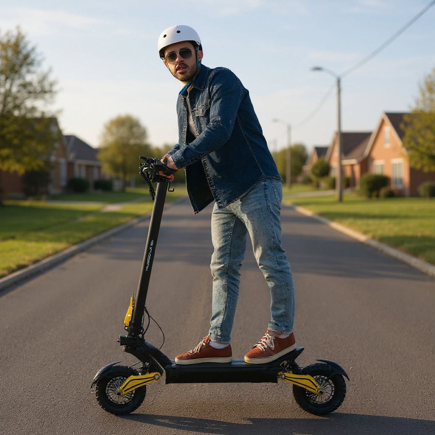 UAE Golf Cart 1400W Dual Motor Off-Road Electric Scooter, 75 km/h Top Speed, 100 km Range, Foldable, 150 kg Load