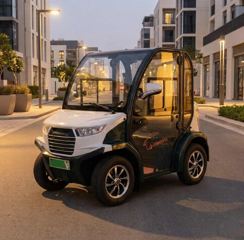 UAE Golf Cart - 2 Seater Electric Golf Cart with Air Conditioning and Bluetooth Audio