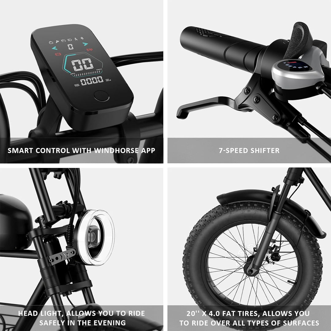 UAE Golf Cart 20 Inch Fat Tire All Terrain Electric Bike with 1000W Motor, 48V 21Ah Battery, 50 km/h Speed, Hydraulic Disc Brakes - View 4