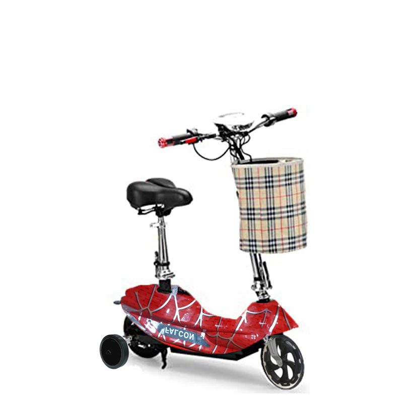 UAE Golf Cart 24V Foldable Electric Scooter for Kids with Seat, Training Wheels and Adjustable Handlebars – 6 inch PU Tyres - View 2