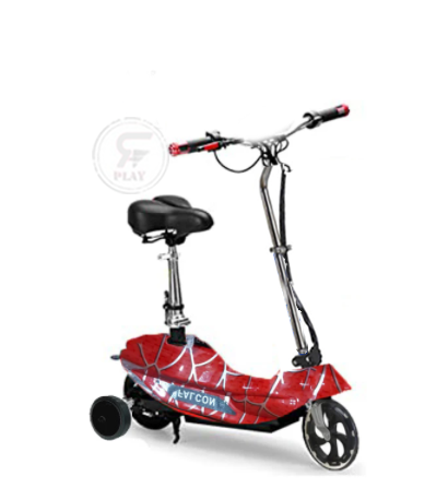 UAE Golf Cart 24V Foldable Electric Scooter for Kids with Seat, Training Wheels and Adjustable Handlebars – 6 inch PU Tyres - View 3
