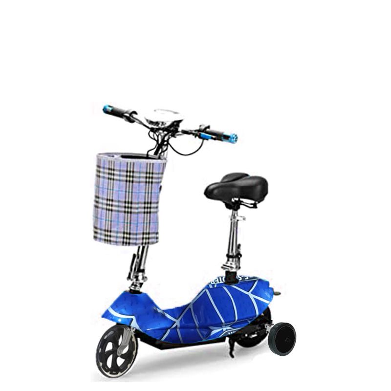 UAE Golf Cart 24V Foldable Electric Scooter for Kids with Seat, Training Wheels and Adjustable Handlebars – 6 inch PU Tyres - View 9