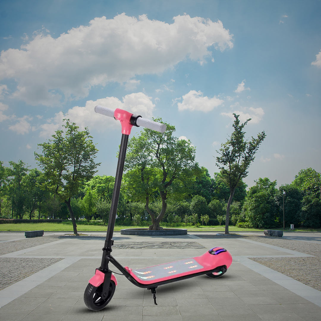 UAE Golf Cart 24V Foldable Kids Electric Scooter with LED Lights, Adjustable Handlebar, 150W Motor, 6kg - View 9