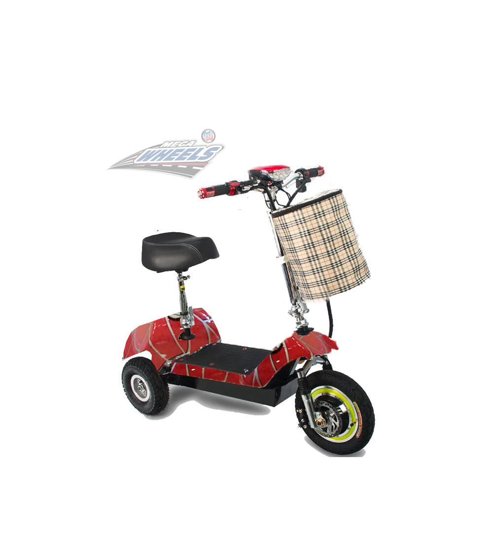 UAE Golf Cart 3 Wheel Electric Scooter 350W 25 km/h 36V 12Ah Foldable with Seat and Basket 100-120kg Load - View 4