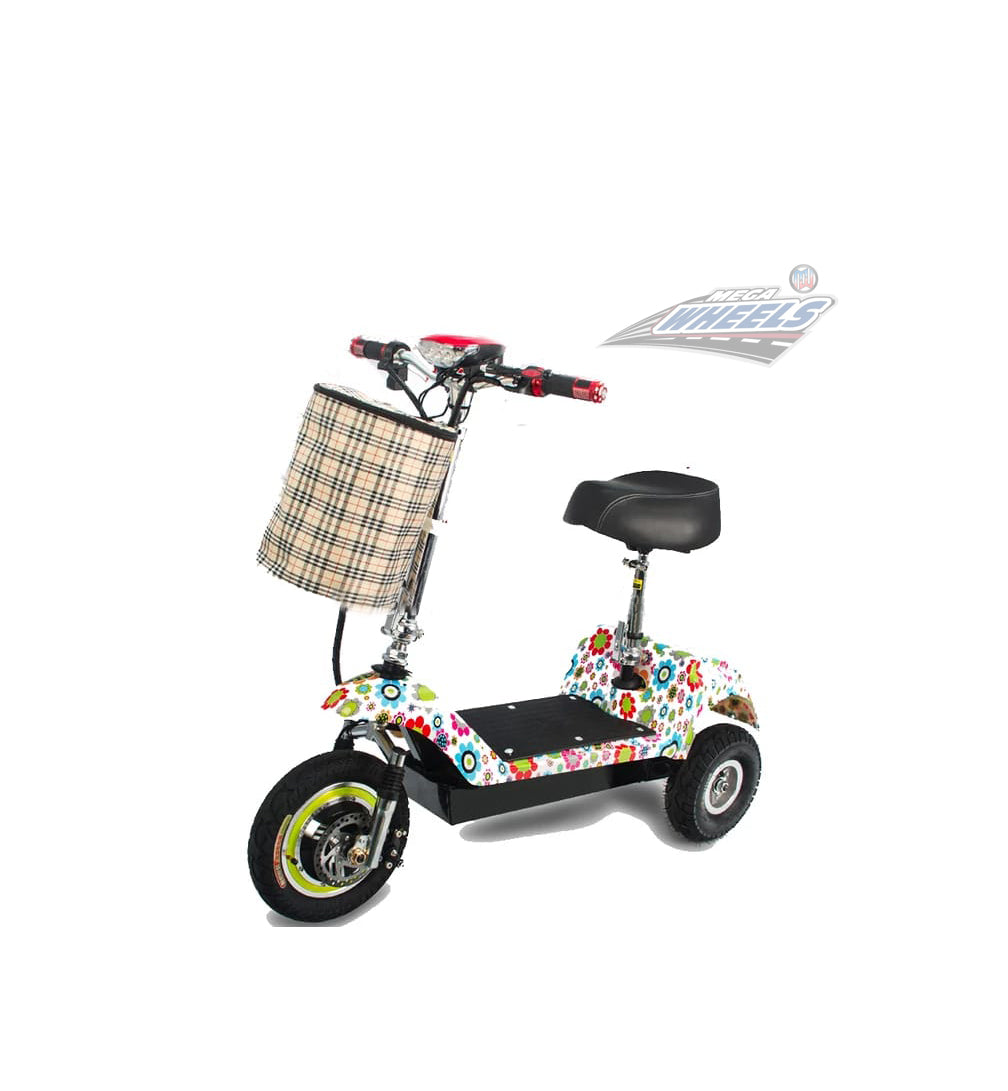 UAE Golf Cart 3 Wheel Electric Scooter 350W 25 km/h 36V 12Ah Foldable with Seat and Basket 100-120kg Load - View 5