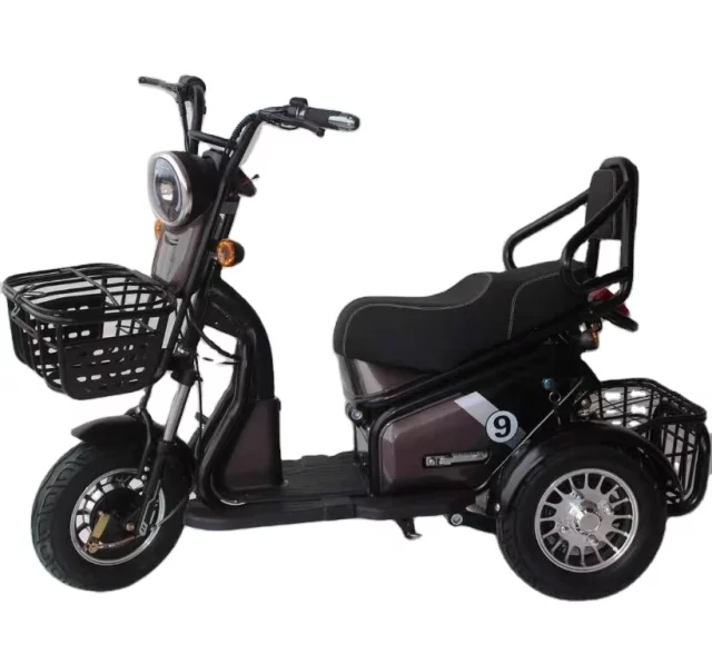 UAE Golf Cart 3-Wheel Electric Scooter with Dual Seats and Basket - View 10