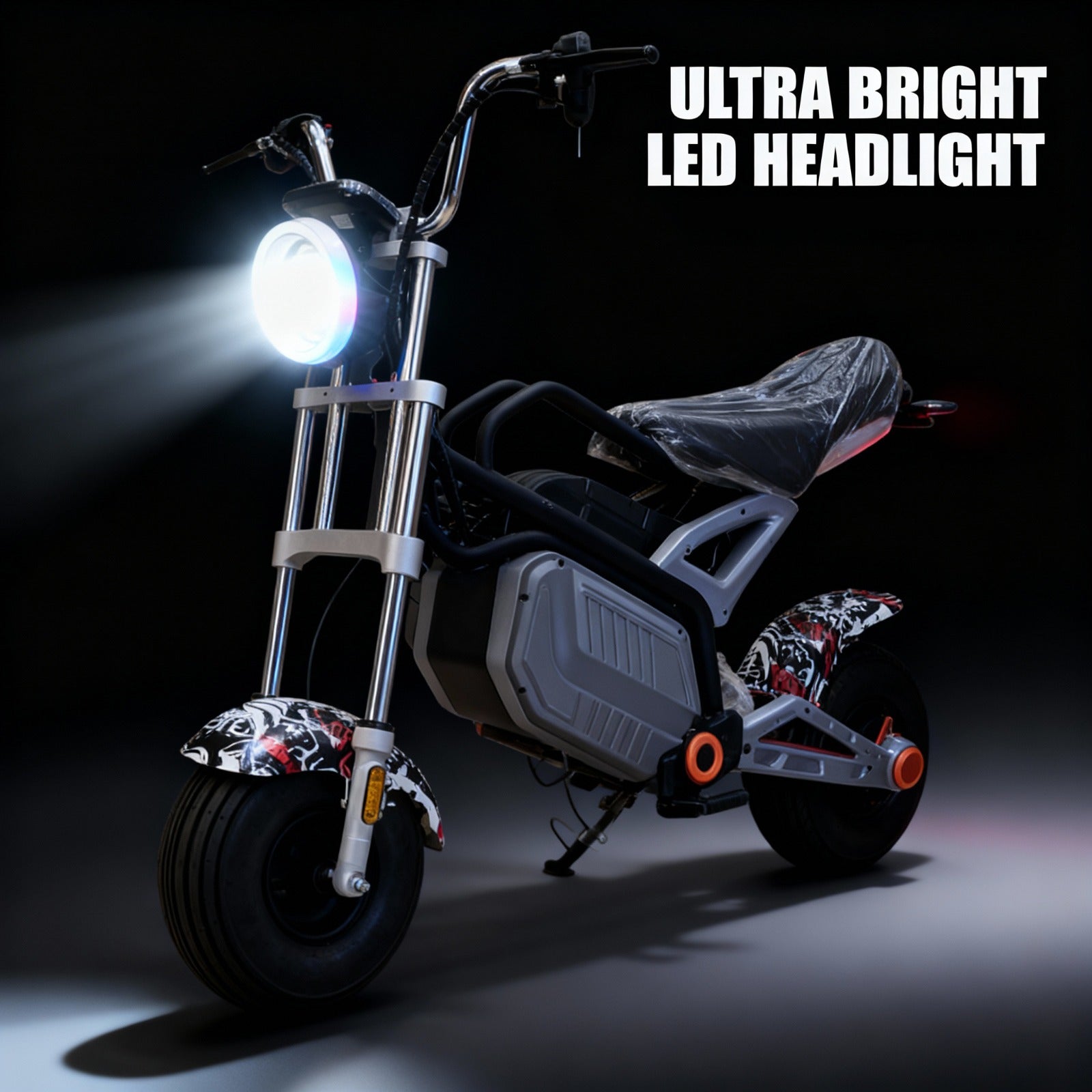 UAE Golf Cart 48V 1500W Fat Tire Electric Bike with Smart Shocks and LED Lights - View 12