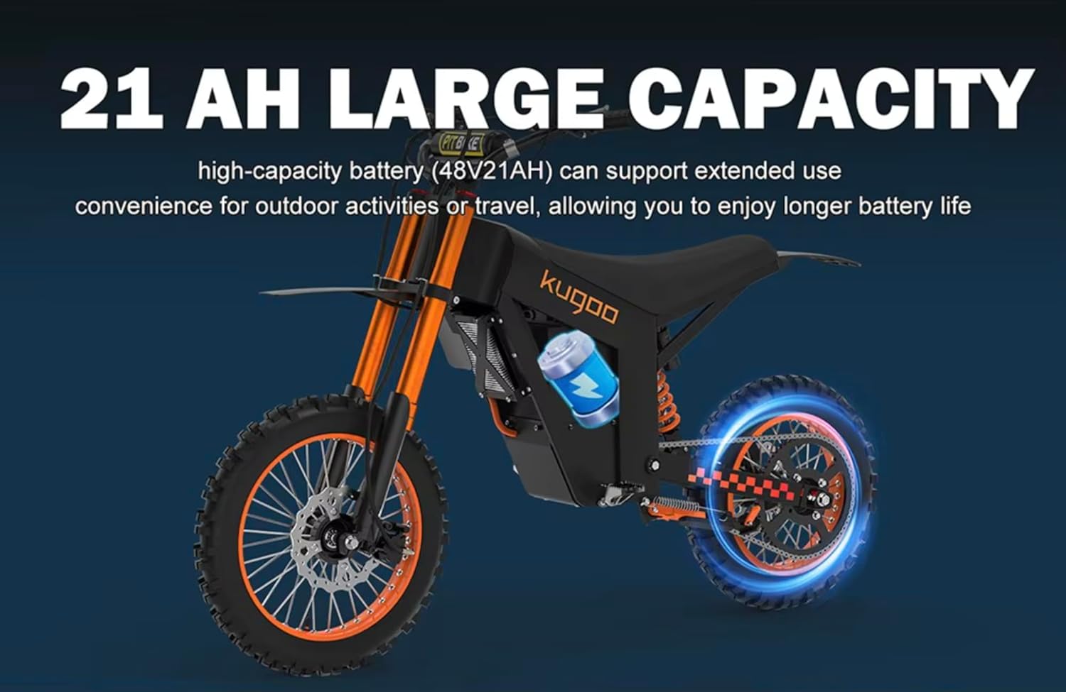 UAE Golf Cart 48V 21Ah Electric Dirt Bike with 1500W Motor, 45-55 km/h Speed, 120kg Load, 14" Front Tire - View 29