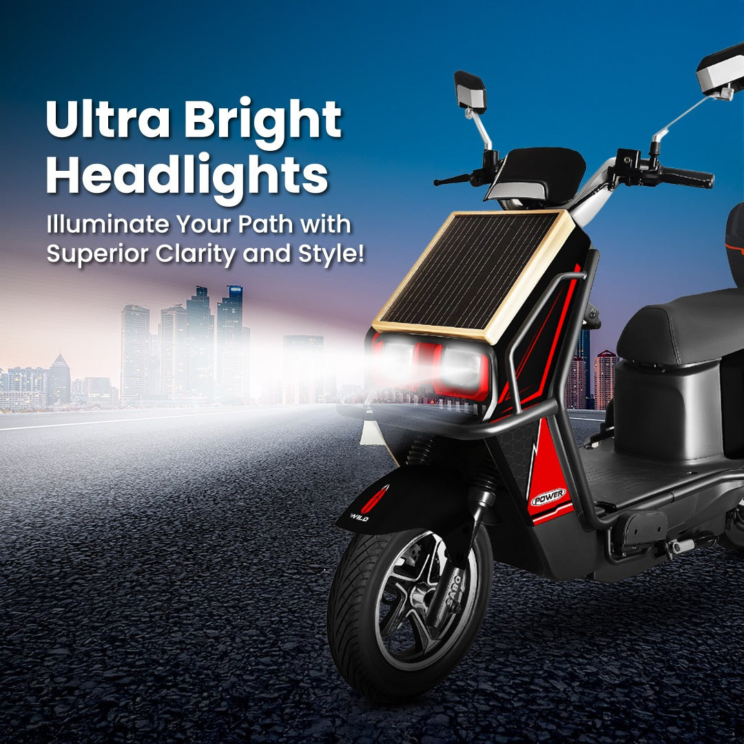 UAE Golf Cart 48V 2500W Hybrid Solar Electric Motorbike - 90-100 km Range, 70 km/h Top Speed, 20Ah Lead Acid Battery - View 1