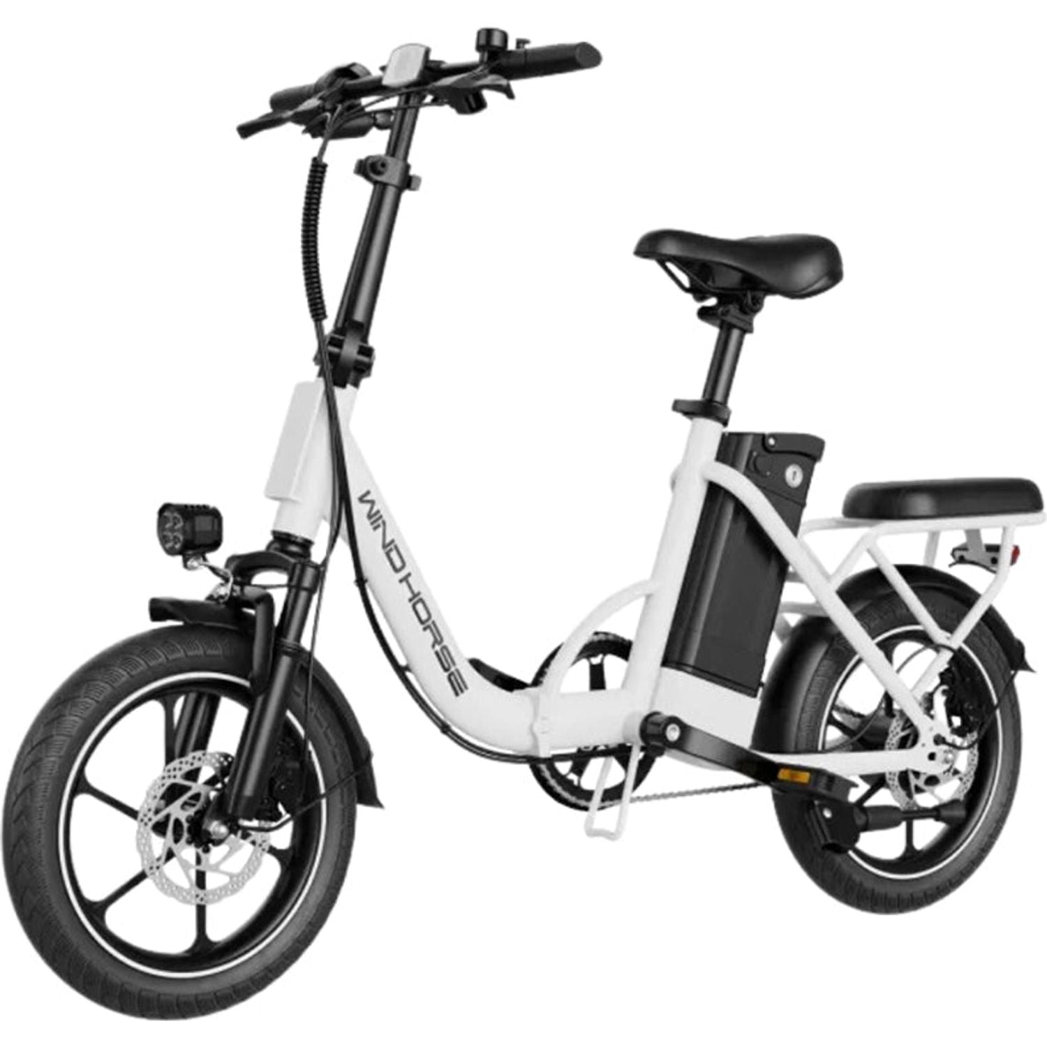 UAE Golf Cart 48V 350W Foldable Carbon Alloy Electric Bike 16" Tires 80kg Capacity