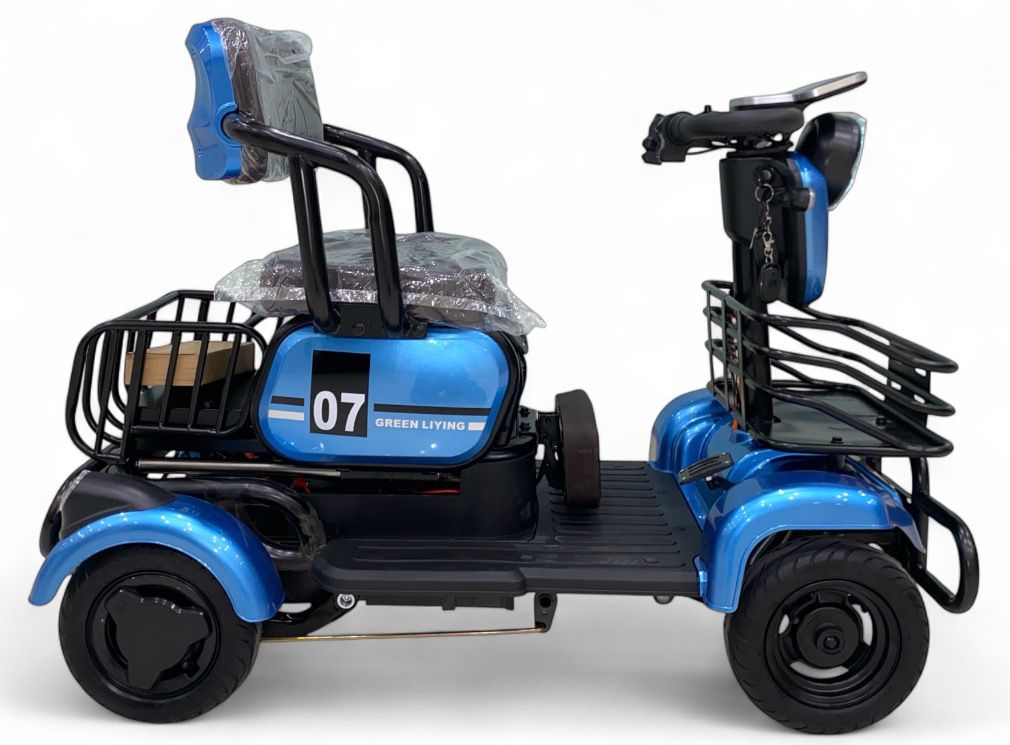 UAE Golf Cart 48V 4-Wheel Electric Scooter with Sliding Seats for 3 Passengers, 600W Motor, 30km Range - View 13
