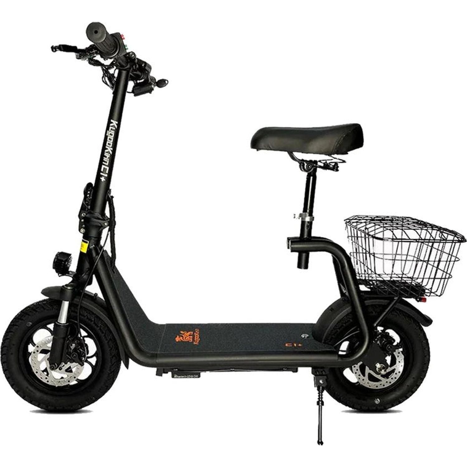 UAE Golf Cart 48V 500W Folding Electric Scooter with Seat, Basket, 12‑inch Inflatable Wheels and Hydraulic Shock Absorbers