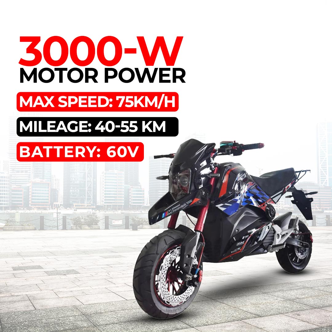 UAE Golf Cart 60V 3000W Electric Motorbike for Adults - 75 km/h Top Speed, 55 km Range, 150 kg Load, 12" Tires - View 17