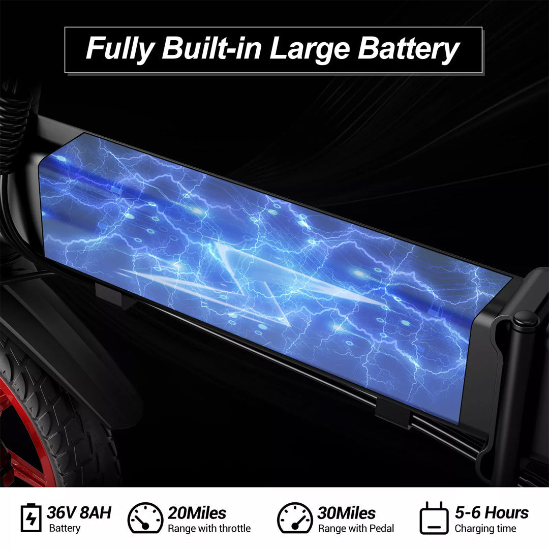 UAE Golf Cart Carbon Alloy Foldable Ebike 36V 350W 45 lbs - 35 MPH, 30 Mile Range, 330 kg Load, IP54 Waterproof - View 7