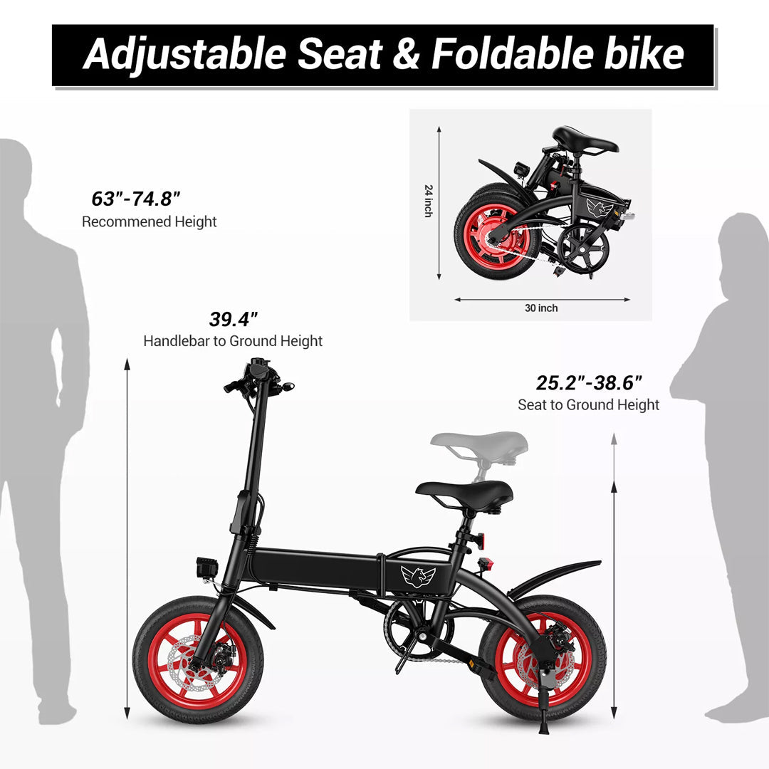 UAE Golf Cart Carbon Alloy Foldable Ebike 36V 350W 45 lbs - 35 MPH, 30 Mile Range, 330 kg Load, IP54 Waterproof - View 8