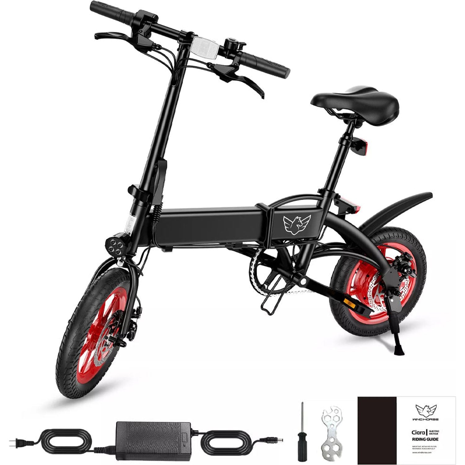 UAE Golf Cart Carbon Alloy Foldable Ebike 36V 350W 45 lbs - 35 MPH, 30 Mile Range, 330 kg Load, IP54 Waterproof