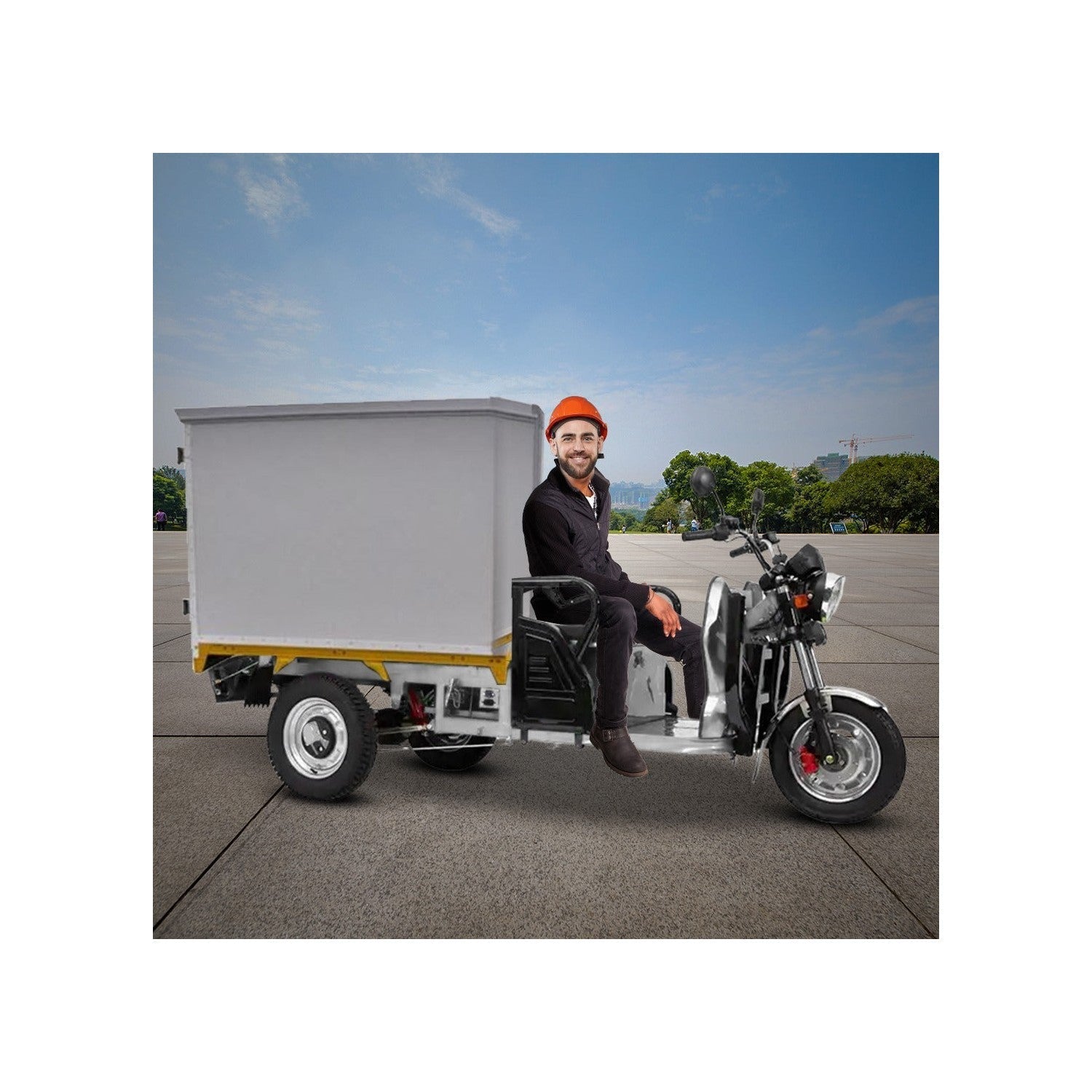 UAE Golf Cart - Electric Cargo Box Tricycle UAE Golf Cart 1.6M 1200W 60V 600kg Customised Enclosed Loader UAE - View 5