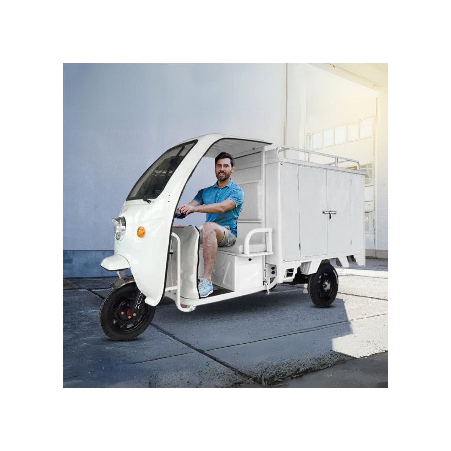 UAE Golf Cart - Electric Cargo Scooter UAE Golf Cart KV-KDC 60V 1200W 500kg Closed Cabin 1.5M Delivery Tricycle UAE - View 4