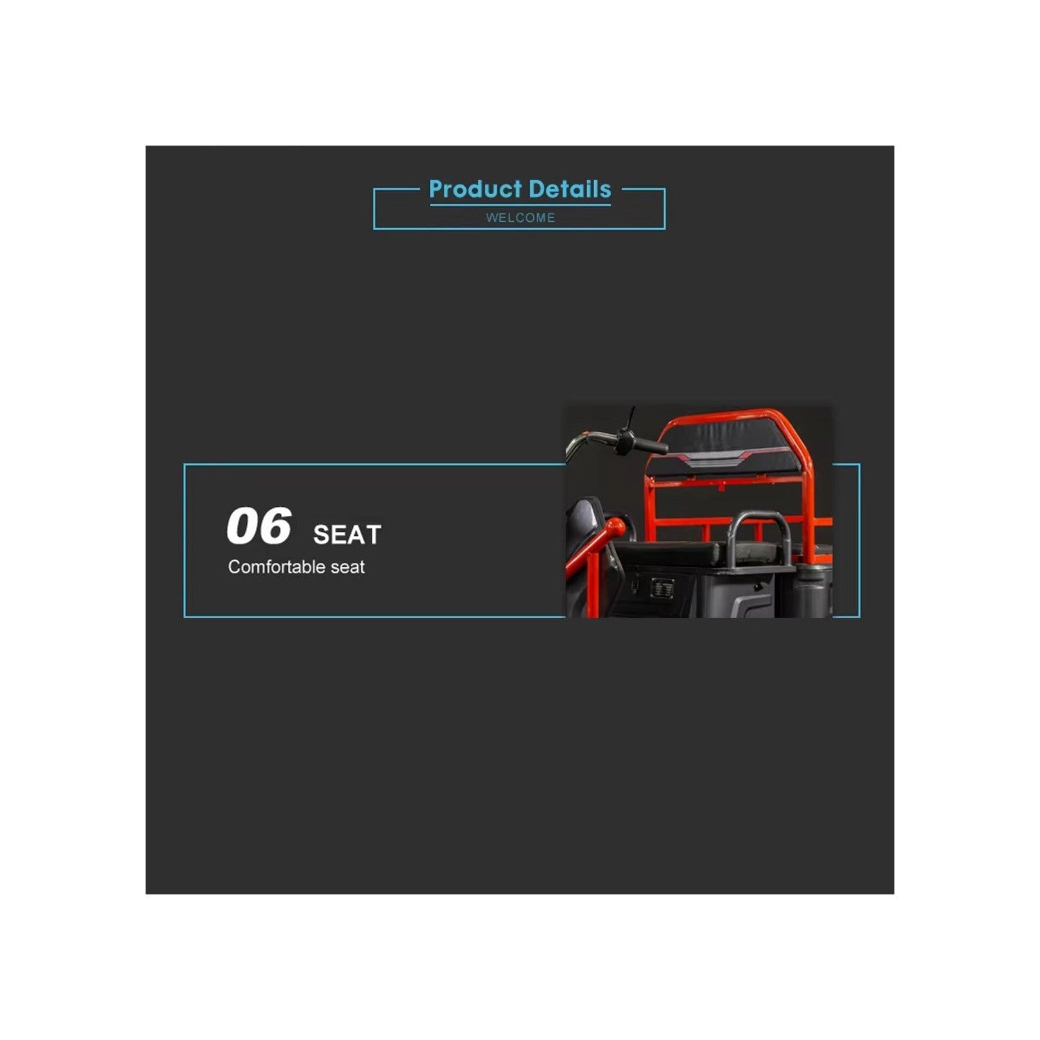 UAE Golf Cart - Electric Cargo Tricycle UAE Golf Cart Hydraulic 1800W 60V 600kg 1.6M Sunroof Disc Brakes UAE - View 8