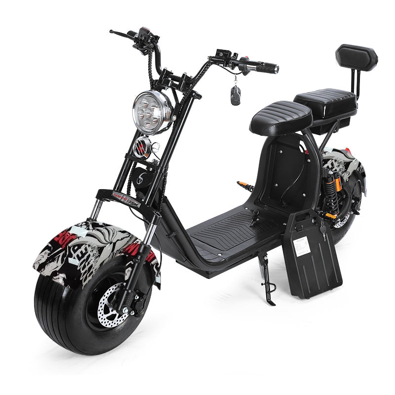 UAE Golf Cart Electric Scooter 55 km/h 2000W Fat Wheels Removable 60V Battery - View 12