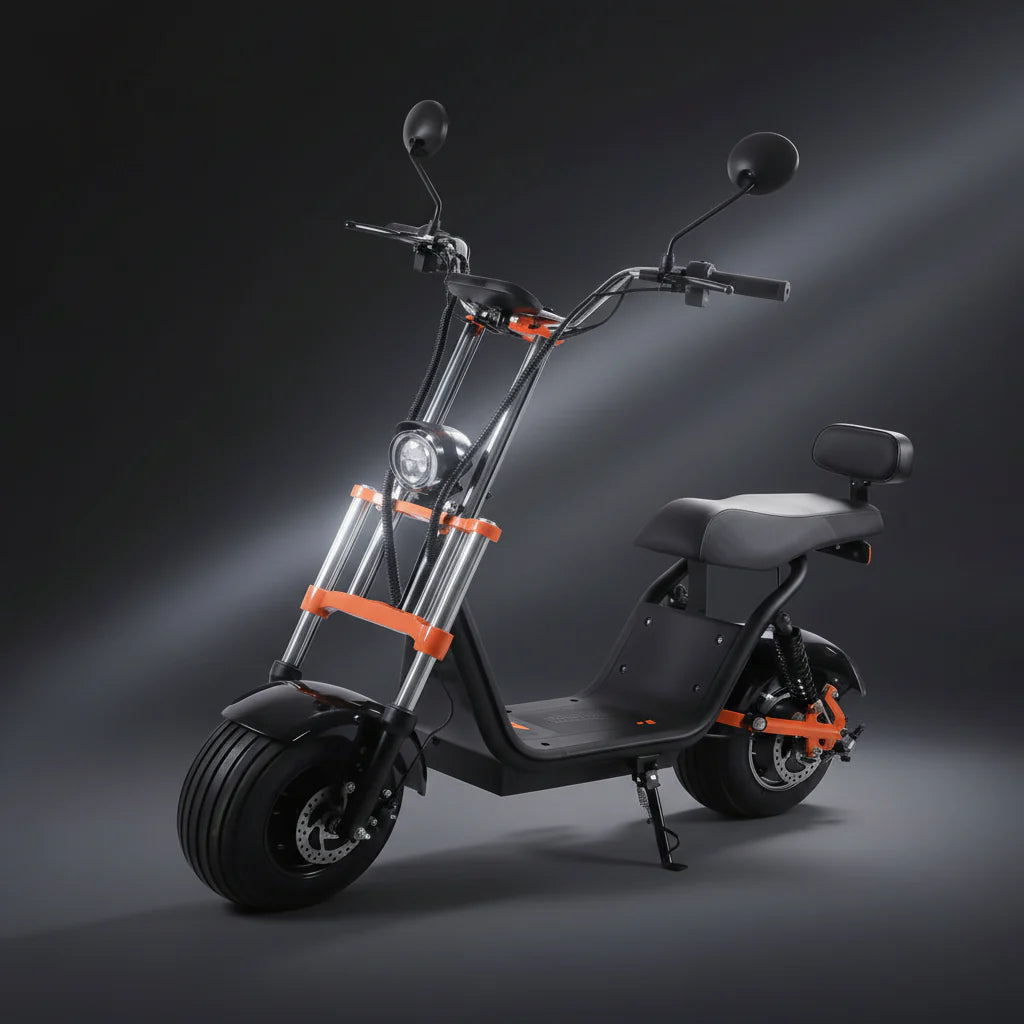 UAE Golf Cart Harley Fat Tyre Electric Scooter C2 1200W Hydraulic Brake 48V 15.6Ah 50 km/h - View 4