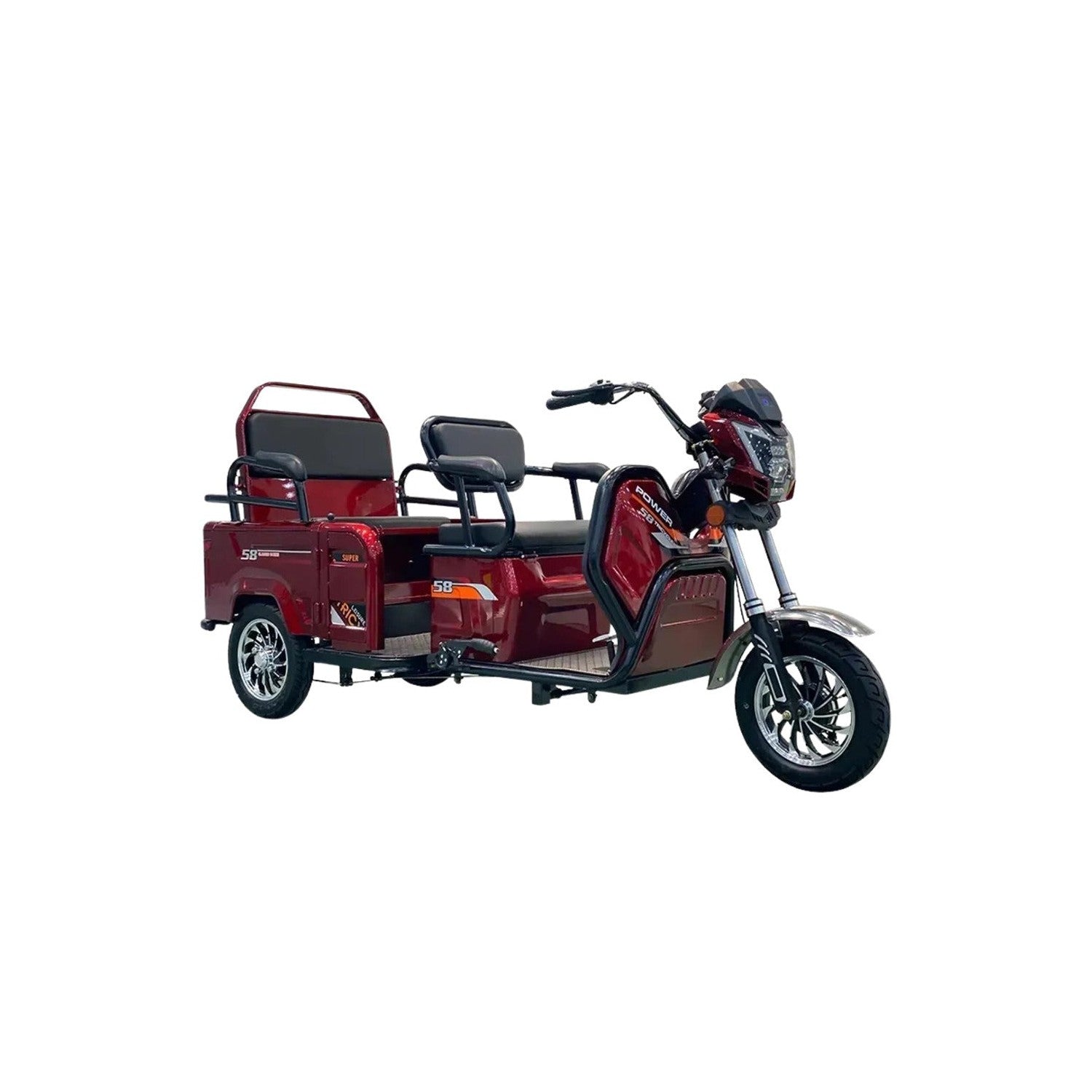 UAE Golf Cart - Hybrid Electric Tricycle UAE Golf Cart 48V 800W 400kg 4 Seats Cargo Passenger Open Body EEC GCC UAE - View 8