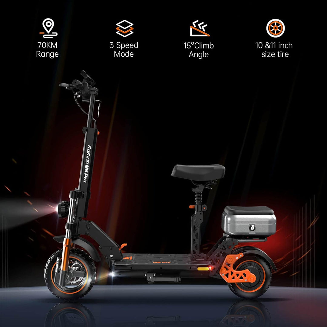 UAE Golf Cart M5 Pro 1000W Peak Folding Electric Scooter for Adults – 20Ah Battery, 52 km/h Top Speed, 70 km Range - View 14