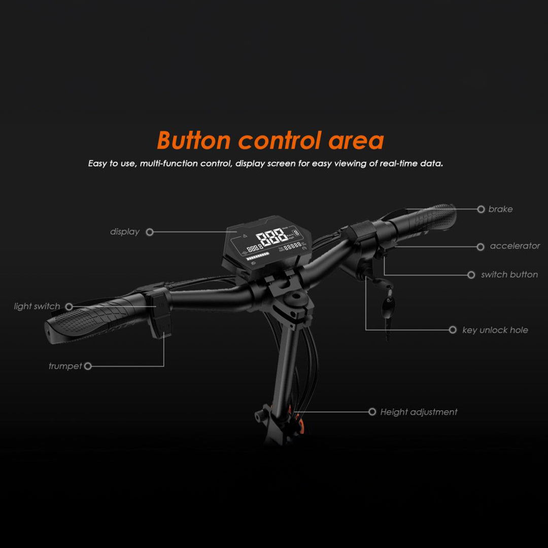 UAE Golf Cart M5 Pro 1000W Peak Folding Electric Scooter for Adults – 20Ah Battery, 52 km/h Top Speed, 70 km Range - View 16