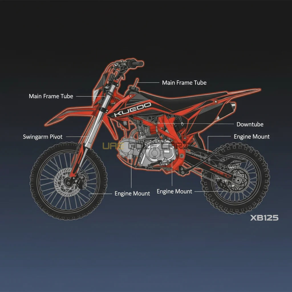 125cc Off Road Dirt Bike with 80 km/h Speed, 5.4L Fuel Tank, Steel Frame - Electric Motorbikes & Mopeds - Photo 5 | UAE Golf Cart