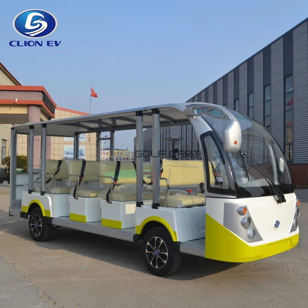 Buy 14 Seater Electric Sightseeing Golf Cart with 5kW Motor and Audio System - Sightseeing Electric Buses - 14 Seater at UAE Golf Cart