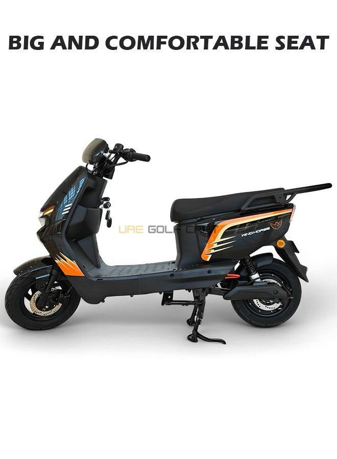 1500W 60V 20Ah Electric Scooter with Seat – 60 km/h Top Speed, 14" Tires, 45 km Range, 150 kg Load - Electric Motorbikes & Mopeds - Close Up | UAE Golf Cart