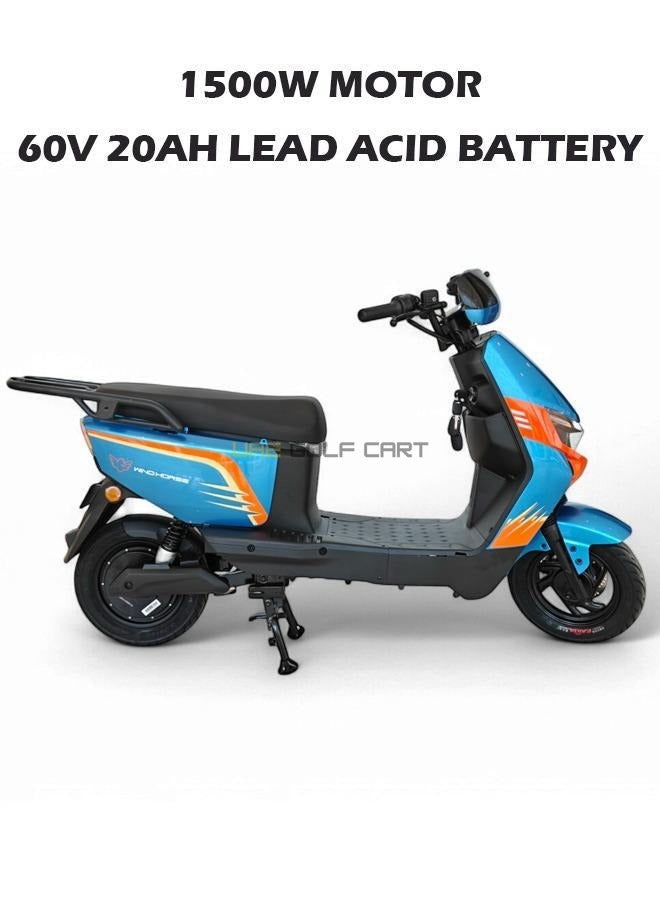 1500W 60V 20Ah Electric Scooter with Seat – 60 km/h Top Speed, 14" Tires, 45 km Range, 150 kg Load - Electric Motorbikes & Mopeds - Photo 8 | UAE Golf Cart