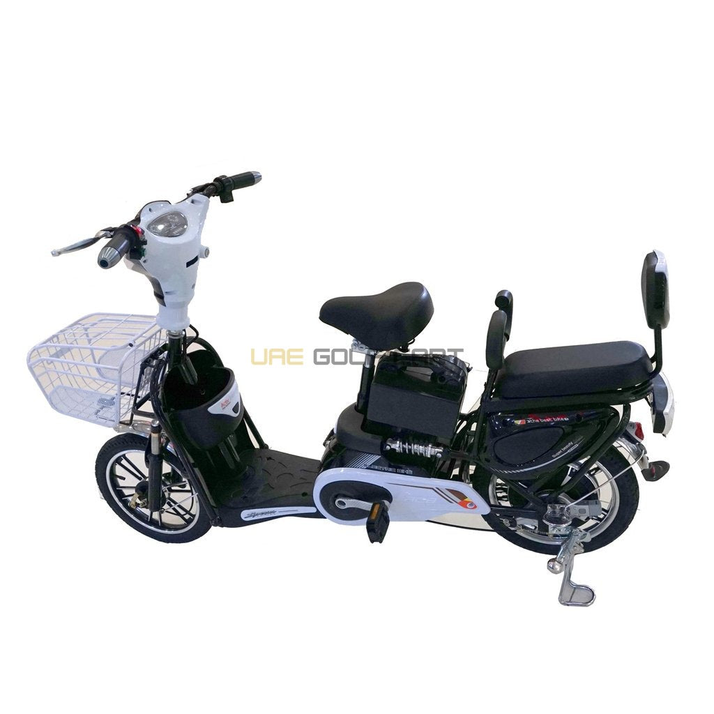 16" Classic 48V 500W Electric Scooter with Pedal and Seat - Electric Grocery Bike | UAE Golf Cart