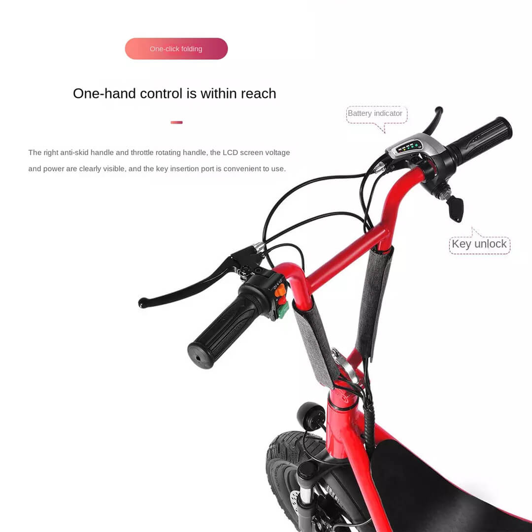 UAE Golf Cart Foldable Electric Bike 350W Brushless Motor 25 km/h Top Speed 15 Mile Range 100 kg Load Capacity 34.5 lbs Weight - View 10