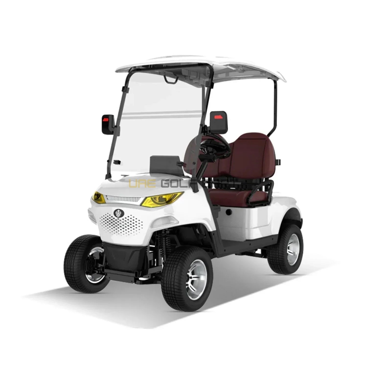 2 Passenger On Road Street Legal Golf Cart with 48V Lithium Battery and Bluetooth - Normal Golf Carts - 2 Seater - Close Up | UAE Golf Cart