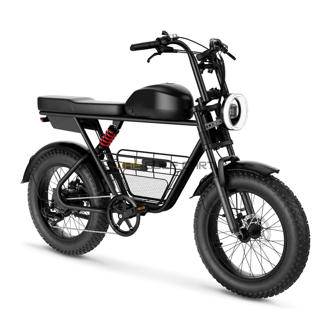 20" Fat Tire Electric Bike with 1000W Motor, 48V 21Ah Battery, Hydraulic Disc Brakes, Cargo Basket, 330 lb Load - Electric Bikes - Photo 4 | UAE Golf Cart