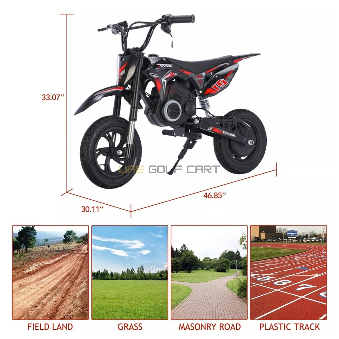 24V Electric Kids Dirt Bike with Rubber Tyres and Leather Seat - Electric Dirt Bikes - Photo 8 | UAE Golf Cart
