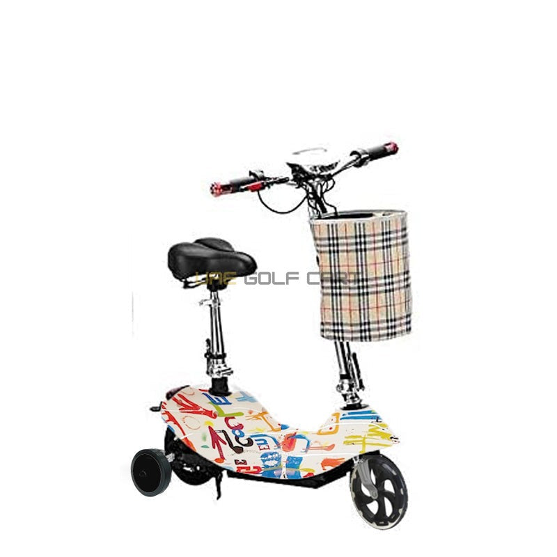 24V Foldable Electric Scooter for Kids with Seat, Training Wheels and Adjustable Handlebars – 6 inch PU Tyres - Foldable Electric Scooters - Photo 7 | UAE Golf Cart