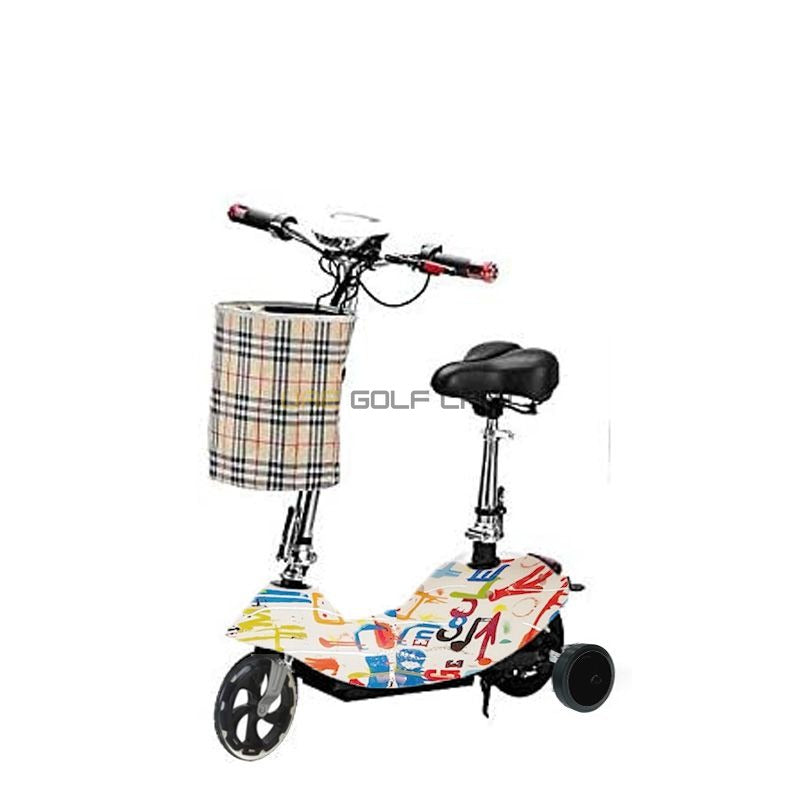 24V Foldable Electric Scooter for Kids with Seat, Training Wheels and Adjustable Handlebars – 6 inch PU Tyres - Foldable Electric Scooters - Photo 8 | UAE Golf Cart