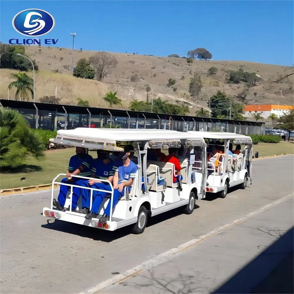 28 Seater Electric Sightseeing Shuttle and Trackless Train with 72V Motor - Sightseeing Electric Buses - 28 Seater | UAE Golf Cart