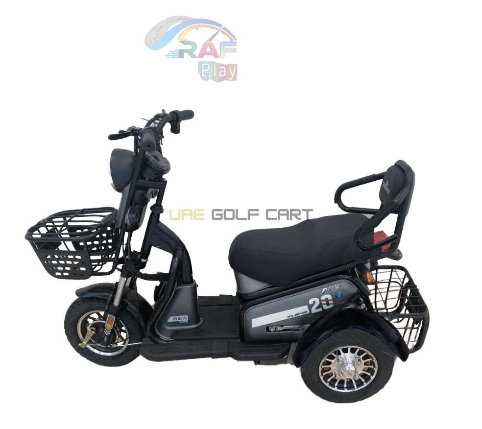 3-Wheel Electric Scooter with Dual Seats and Basket - Electric Motorbikes & Mopeds - Photo 15 | UAE Golf Cart