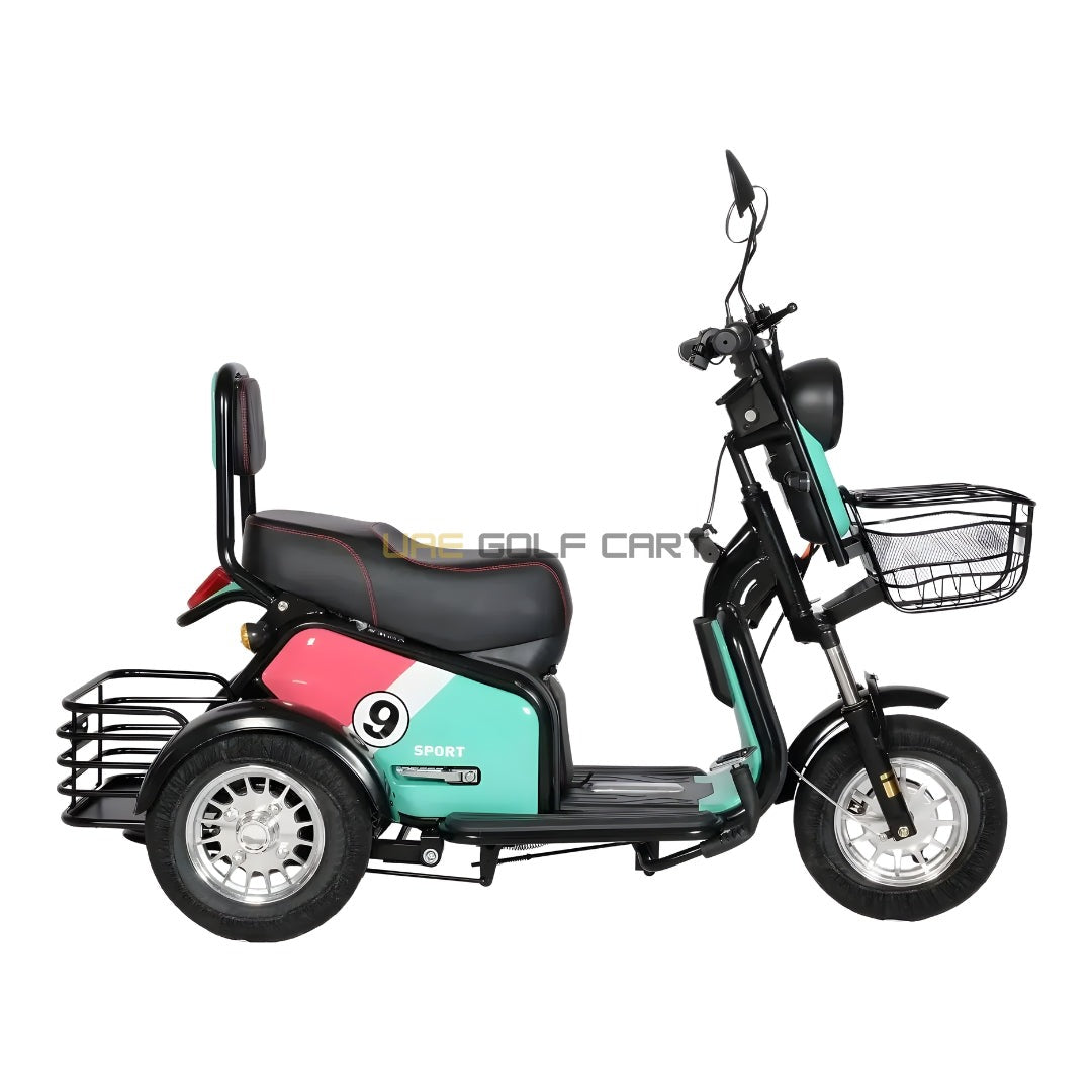 3-Wheel Electric Scooter with Dual Seats and Basket - Electric Motorbikes & Mopeds - Photo 20 | UAE Golf Cart
