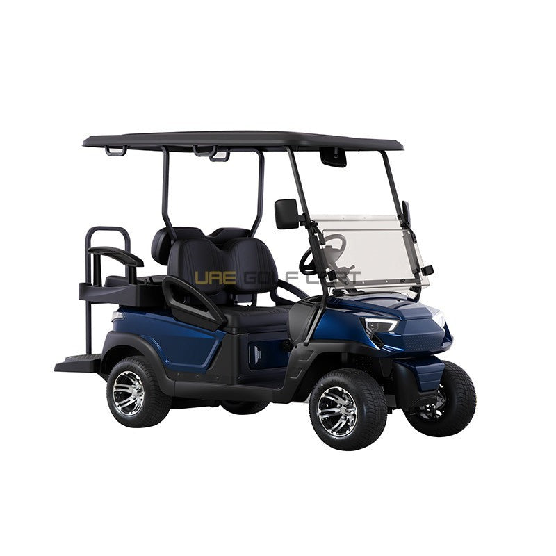4 Passenger Electric Golf Cart with Rear Flip Seat and Lithium Battery - Normal Golf Carts - 2+2 Seater | UAE Golf Cart