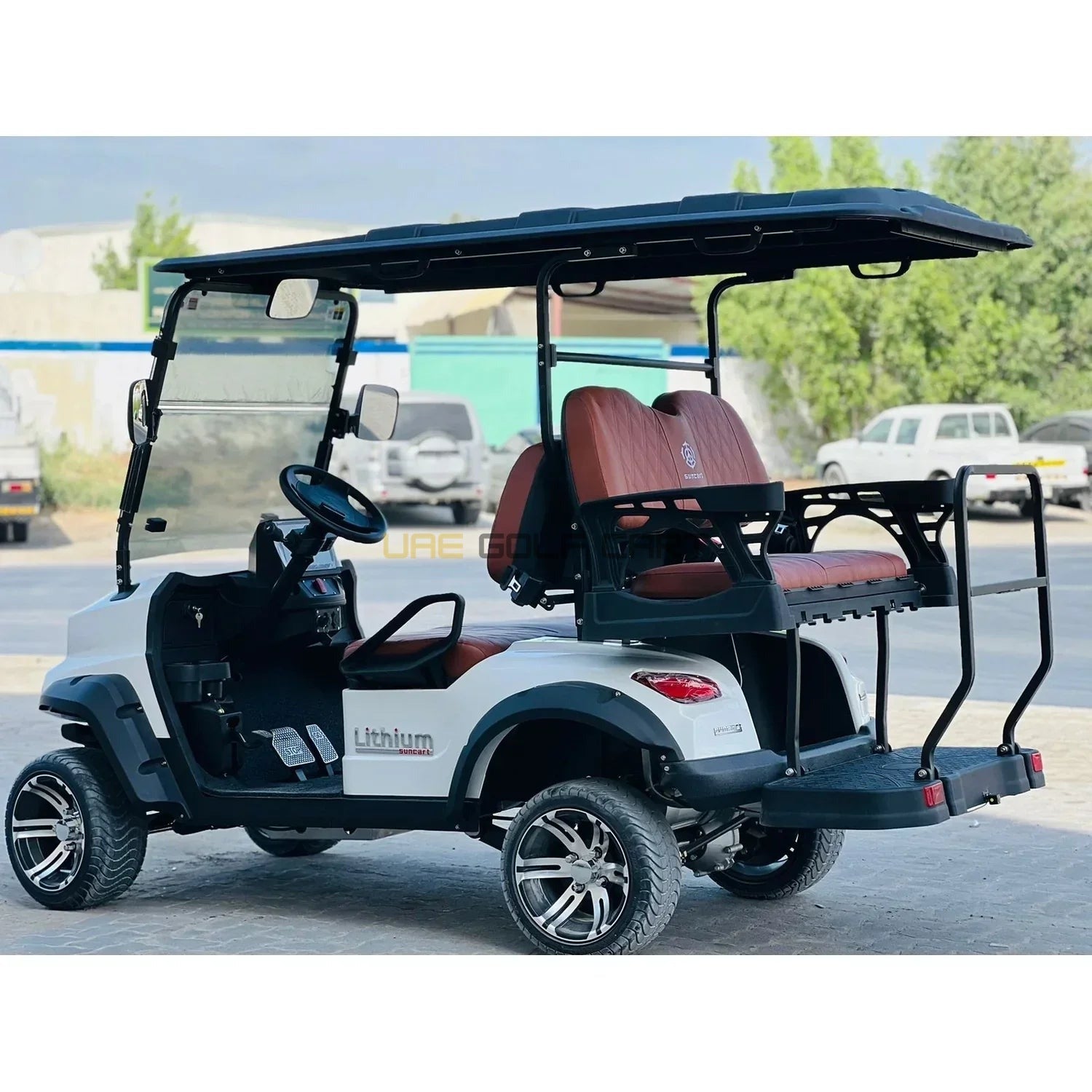 4 Passenger On Road Electric Golf Cart with Lithium Battery and Touchscreen - Normal Golf Carts - 2+2 Seater - Close Up | UAE Golf Cart