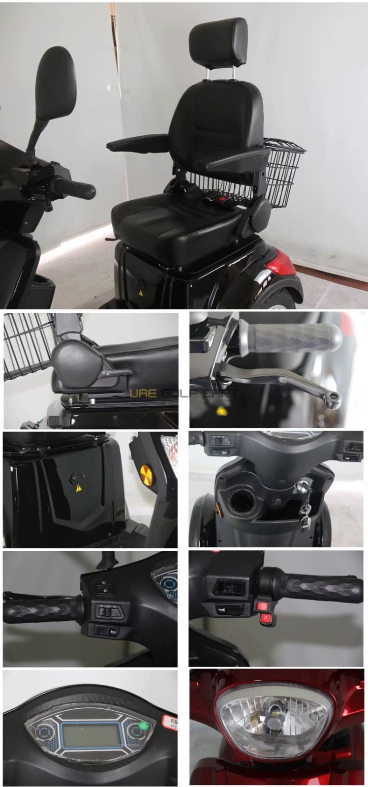 4 Wheels Electric Scooter with Comfortable Seat 1000W 60V 30-50 km Range - Electric Motorbikes & Mopeds - Photo 12 | UAE Golf Cart