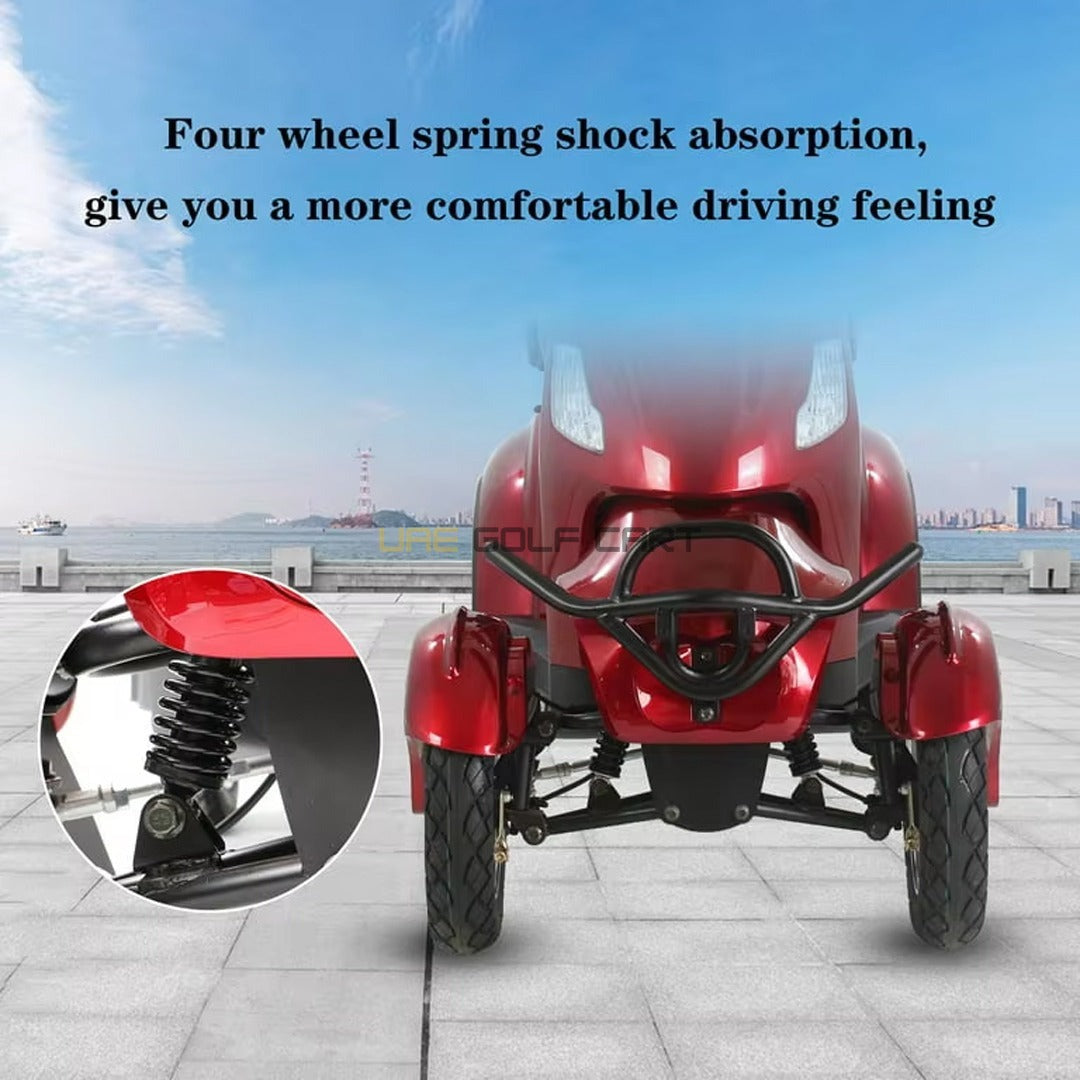 4 Wheels Electric Scooter with Comfortable Seat 1000W 60V 30-50 km Range - Electric Motorbikes & Mopeds - Photo 7 | UAE Golf Cart